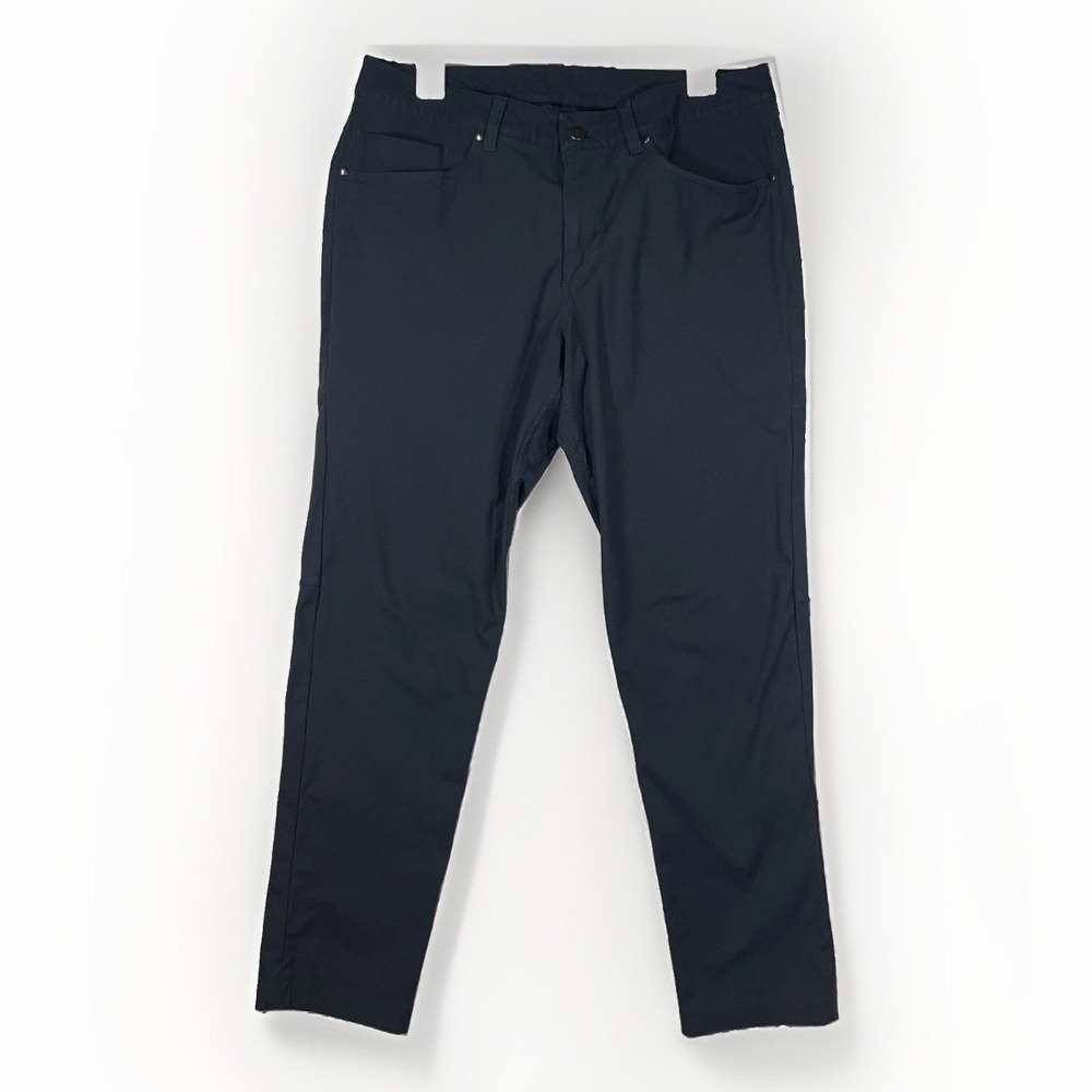 Lululemon Men's True Size 33 ABC Pant Slim Warpstreme Navy Blue Athleisure